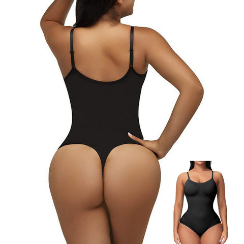 Women’s Seamless Shapewear Bodysuit Jumpsuit with Suspenders – Slimming Waist & Tummy Control Corset