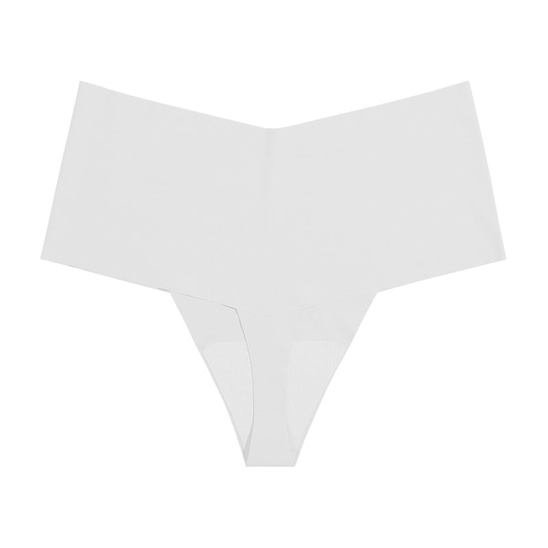 Women’s High Waist Seamless Underwear – Ice Silk Breathable Panties with Cotton Crotch