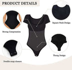 Short Sleeve Seamless Shapewear One-piece T-back