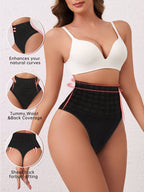 High-Waisted Shapewear Thong Tummy Control Butt Lifter Full Body Slimming Seamless Body Shaper