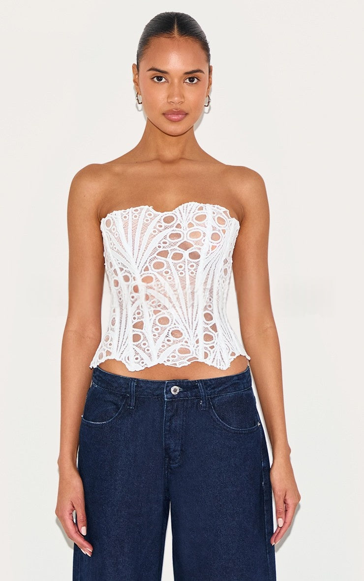 Body-hugging Irregular Lace-print Shapewear