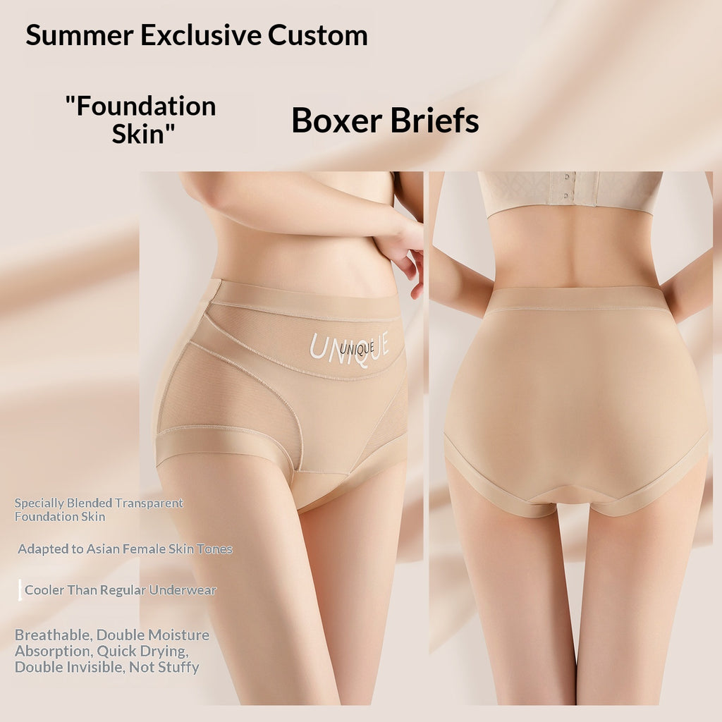 High-waisted Tummy-control Shapewear Panties Antibacterial Thin Made Of Cool Rayon For Comfort