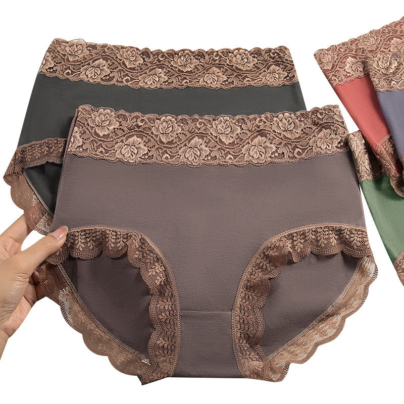 Cotton Mid Waist Tummy Control Briefs Plus Size