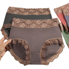 Cotton Mid Waist Tummy Control Briefs Plus Size