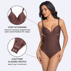 Full-body Compression Shapewear With A Deep V-neck Leaving No Marks