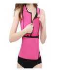 Women’s Neoprene Waist Trainer Vest – Zipper Body Shaper for Tummy Control & Sweat Slimming
