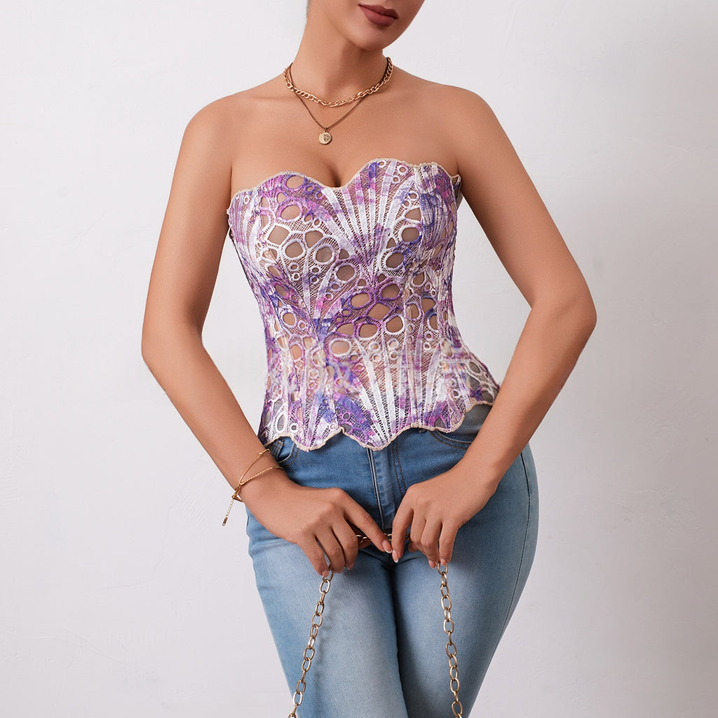 Body-hugging Irregular Lace-print Shapewear