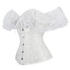 Girls Lace Short-Sleeved Shapewear Masquerade Underwear Outer Wear Tunic Top Sexy Wedding Bone Clothing Cross-Border