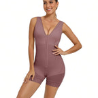 Fajas Colombianas Women’s Shapewear Full Body Sculpting Bodysuit, Tummy Control Waist Trainer, Hip Lifter Compression Shaper with Zipper Crotch