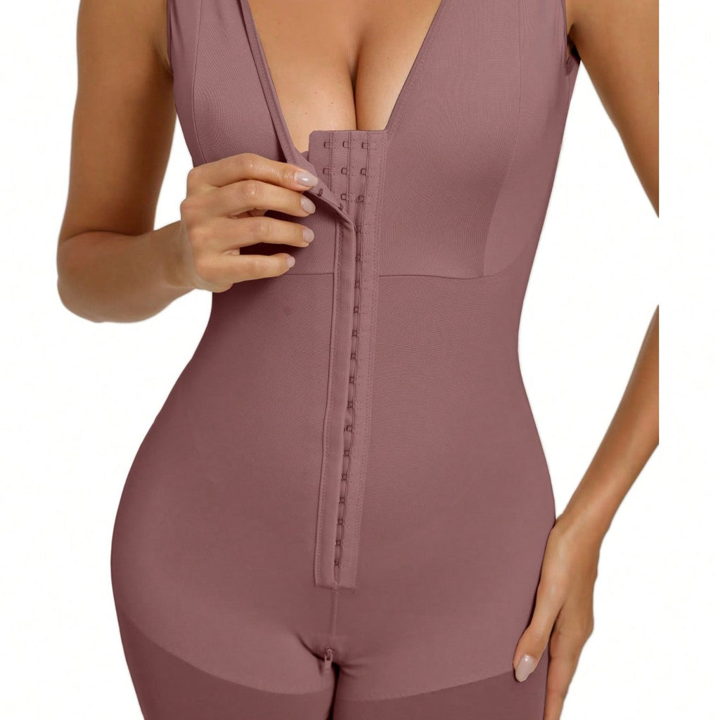 Fajas Colombianas Women’s Shapewear Full Body Sculpting Bodysuit, Tummy Control Waist Trainer, Hip Lifter Compression Shaper with Zipper Crotch