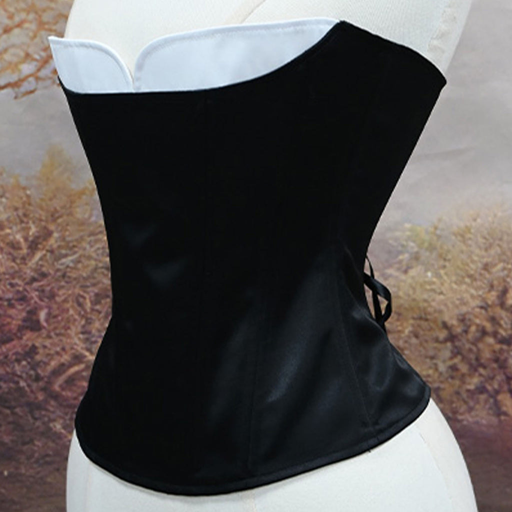Double Layer Steel Rib Contrast Color Corset Sexy Push Up Shapewear