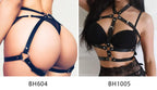 Cross-border Hot Sale Nightclub Charm Queen Fashion All-match Leather Shapewear Mask Decoration Belt Cummerbund Handcuffs Set