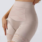 High-waisted Lace Shapewear With Strong Tummy-control And Butt-lifting Hip-slimming Breathable Body Contouring Briefs