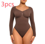 Plus Size Postpartum Hip Lifting Seamless Shapewear 2pcs