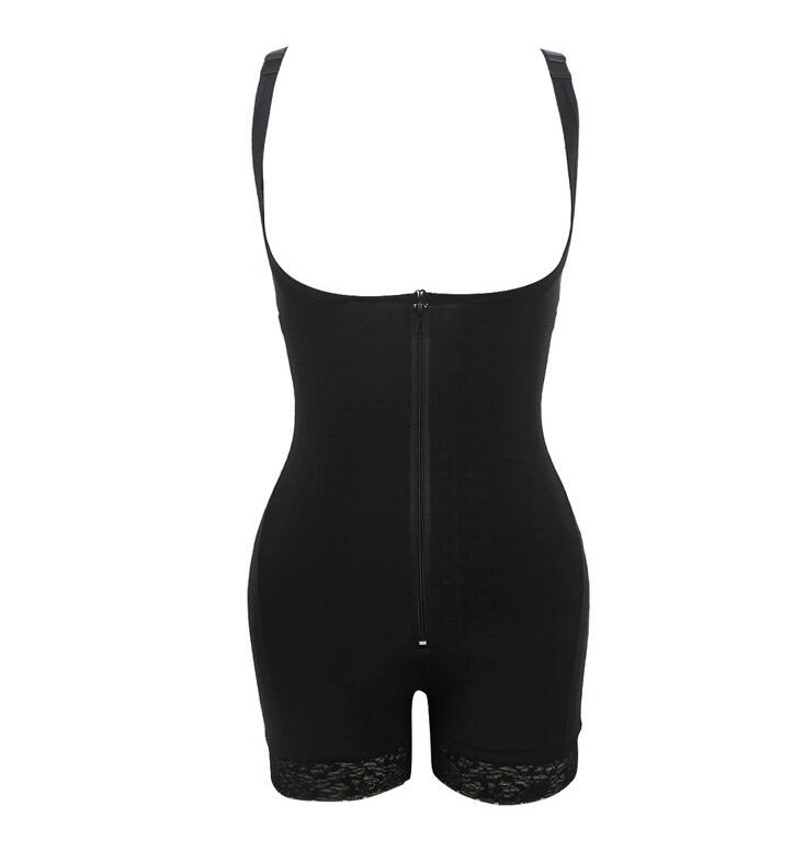 Black shapewear garment on a white background