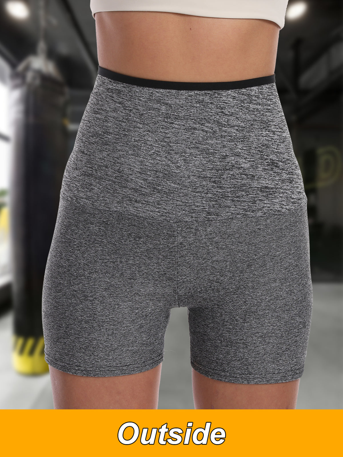 Women Sauna Sweat Shorts, High Waist Tummy Control Compression Workout Shorts, Thermo Body Shaper Waist Trainer For Gym Exercise Fitness