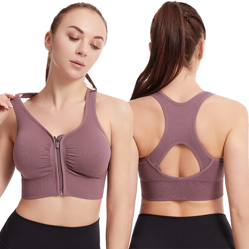 Plus Size High Support Sports Bra for Women – Shockproof Push-Up Bra for Running, Yoga & Fitness