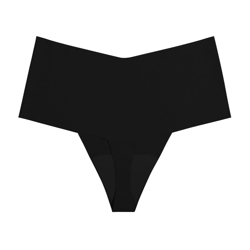 Women’s High Waist Seamless Underwear – Ice Silk Breathable Panties with Cotton Crotch