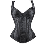 Halter Neck Zipper Jacquard Pattern Ladies Shapewear