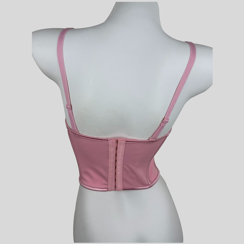 Heavy-duty Rhinestone-embellished Mesh Floral Shapewear Corset