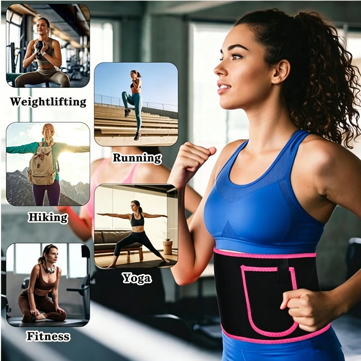 Men&Women Waist Trimmer Belt Burn Fat Sweat Body Shaper Weight Loss Girdle Gym