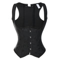 Halter Neck Zipper Jacquard Pattern Ladies Shapewear