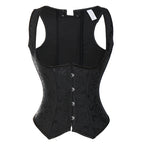 Halter Neck Zipper Jacquard Pattern Ladies Shapewear