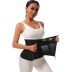Cross-Border Mesh Waistband, Tummy Control, Tight Belt, Shapewear, Waist Restraint, Zipper Corset, 13 Steel Bone Body Shaping Girdle