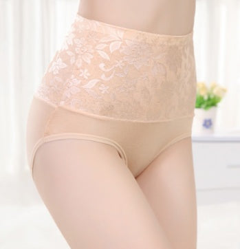Women’s High Waist Lace Panties – Seamless Breathable Tummy Control Underwear