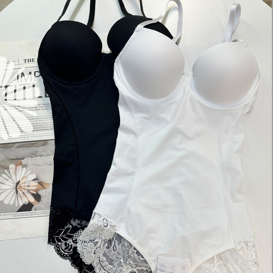 Full-zip Non-snagging Underwire-enhanced Shapewear Bodysuit