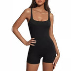 Sleeveless Yoga Jumpsuit for Women – Seamless Sling Strap Workout Romper