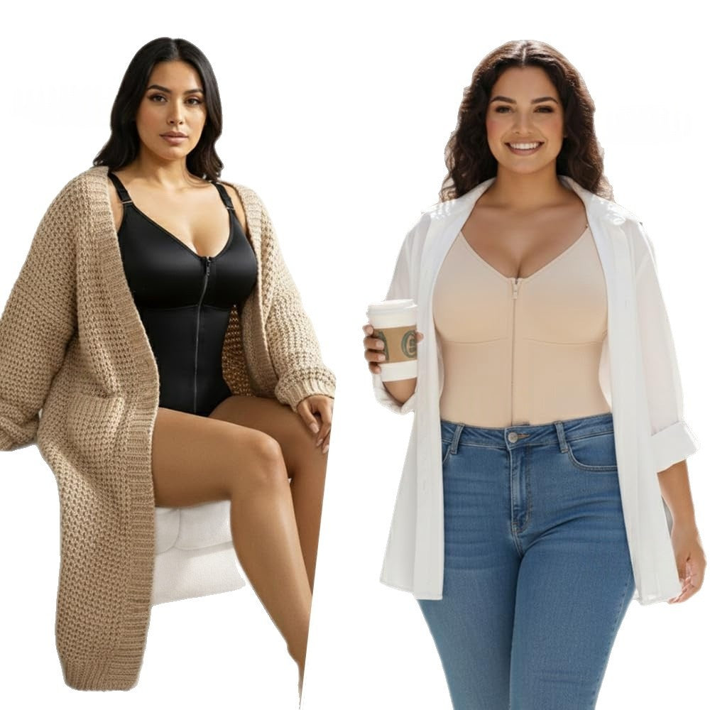Enhanced Compression Slimming One-piece Bodysuit Plus Size