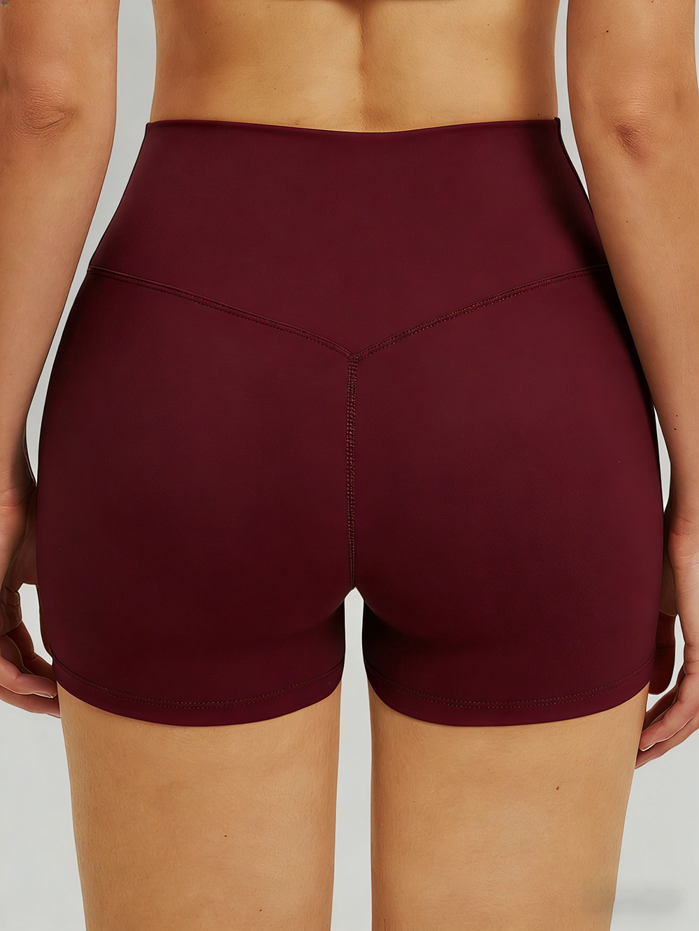 Plus Size Crossover High Waisted Biker Shorts For Women, Tummy Control Yoga Shorts, Butt Lifting Compression Workout Athletic Shorts, Gym Running Shorts