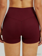 Plus Size Crossover High Waisted Biker Shorts For Women, Tummy Control Yoga Shorts, Butt Lifting Compression Workout Athletic Shorts, Gym Running Shorts