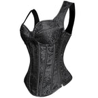 Halter Neck Zipper Jacquard Pattern Ladies Shapewear