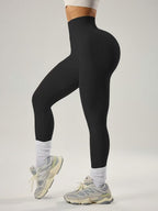 Women Seamless Yoga Leggings High Waist Tummy Control Ribbed Workout Pants Butt Lifting Gym Running Athletic Leggings