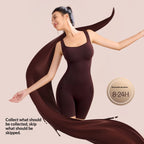 Curvy Dark-chocolate-colored Back-release Shapewear Bodysuit With Built-in Cups For Women