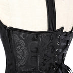 Halter Neck Zipper Jacquard Pattern Ladies Shapewear