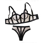 Mesh Splicing Shapewear Two-piece Set