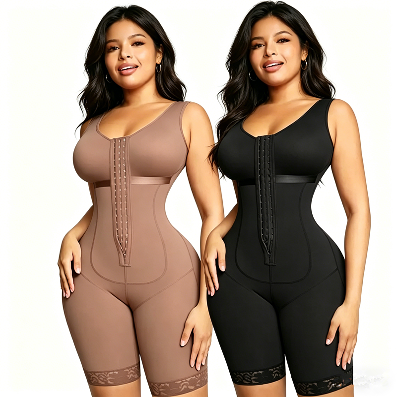 Women Colombianas Shapewear For Women Tummy Control Post Surgery Full Body Shaper Butt Lifter With Zipper Crotch