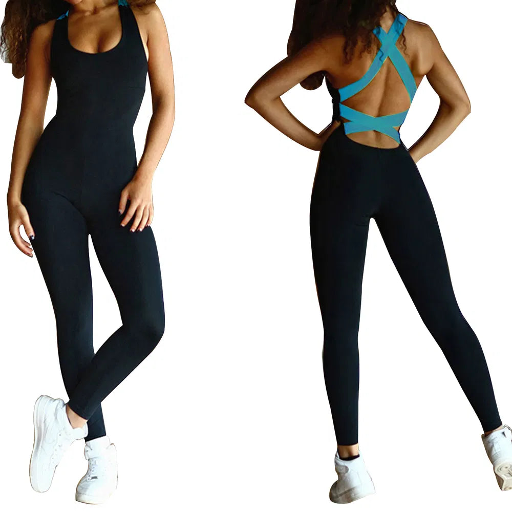 Sleeveless Yoga Jumpsuit – Smooth One-Piece Studio Fit