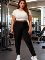 Women Sauna Sweat Pants, High Waist Compression Slimming Capri Leggings, Hot Thermo Workout Pants For Fat Burning Weight Loss, For Gym & Daily Wear