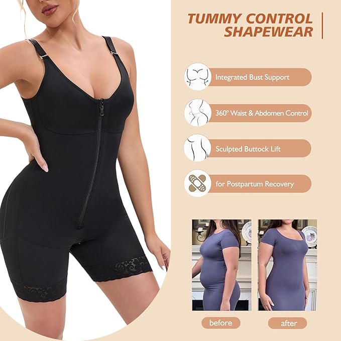 Colombian Faja Postpartum Shapewear for Women – Full Body Support