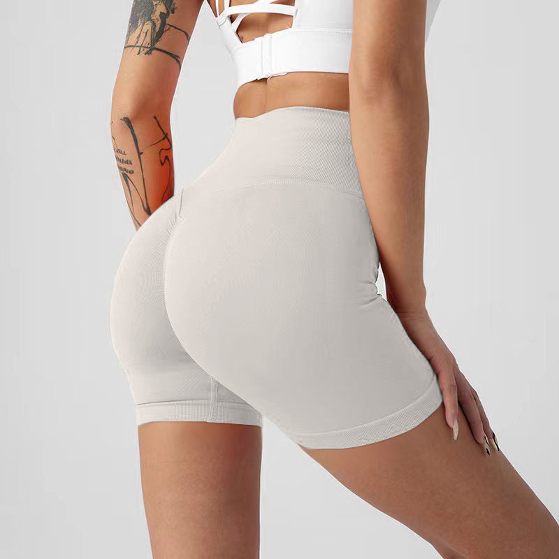 Summer New High-Waisted Butt-Lifting Fitness Pants For Women, Sports Tummy Control Cycling Leggings, Peach Butt Yoga Shorts
