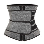 Zipper Double Belt Sauna Waist Trainer Postpartum Recovery Sweat Belt Tummy Control