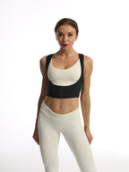New Style Buttoned Compression Sweat-Enhancing Vest, Posture-Correcting Shapewear, Fitness Back-Enhancing Tank Top With Long Sleeves