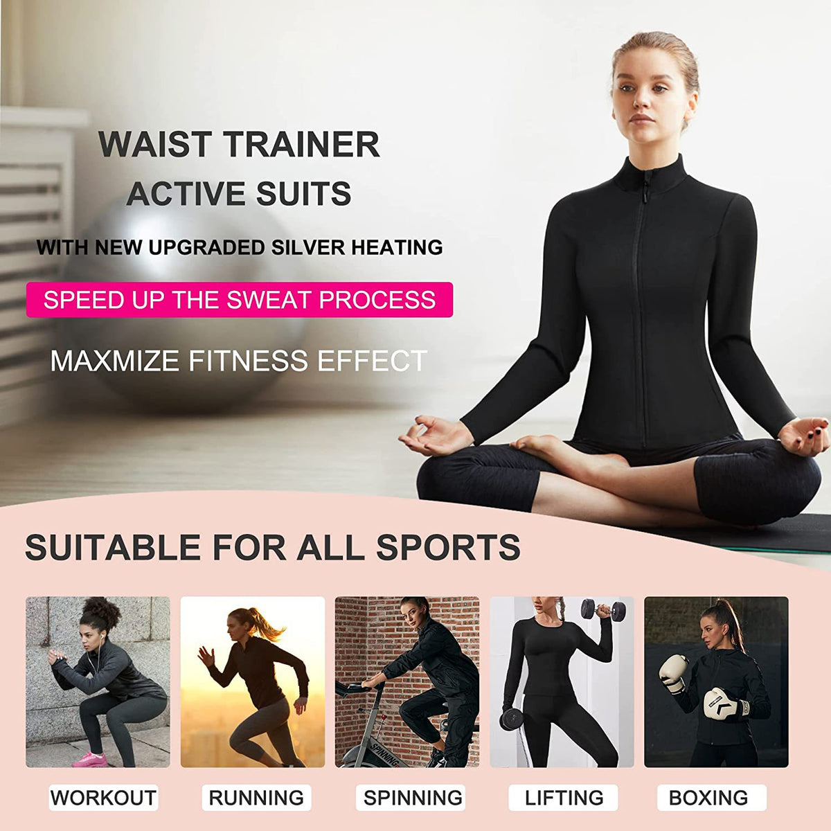 Plus Size Fitness Violently Sweat Corset Running Sweating Belly Contracting Yoga Shapewear