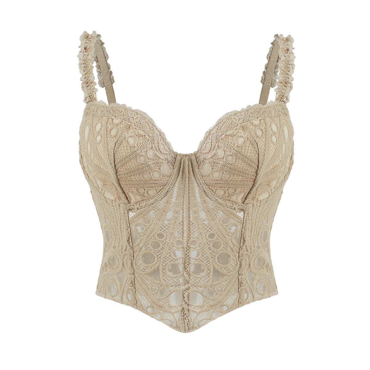 European And American Cut Out Corset Chest Vest Asymmetrical Floral Retro French Fishbone Tight Waist Corset Shapewear