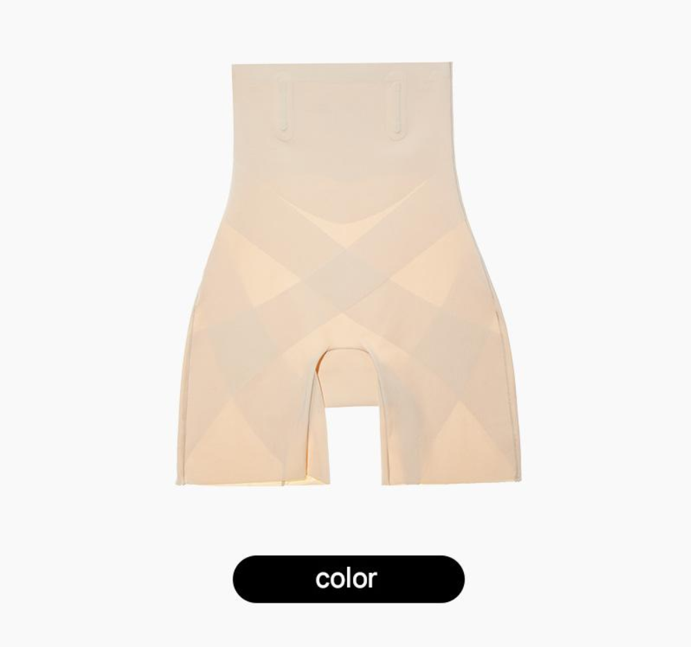 High-waist Tummy Control Pants For Women, Summer Ice Silk Thin Style, Seamless Shaping Underwear With Herringbone Design, Anti-exposure, Butt-lifting, Body-sculpting Leggings-skin