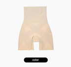 High-waist Tummy Control Pants For Women, Summer Ice Silk Thin Style, Seamless Shaping Underwear With Herringbone Design, Anti-exposure, Butt-lifting, Body-sculpting Leggings-skin